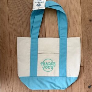 Viral Trader Joe’s mini Tote in pastel blue